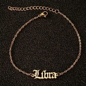 Gold Libra Zodiac Bracelet/Anklet
